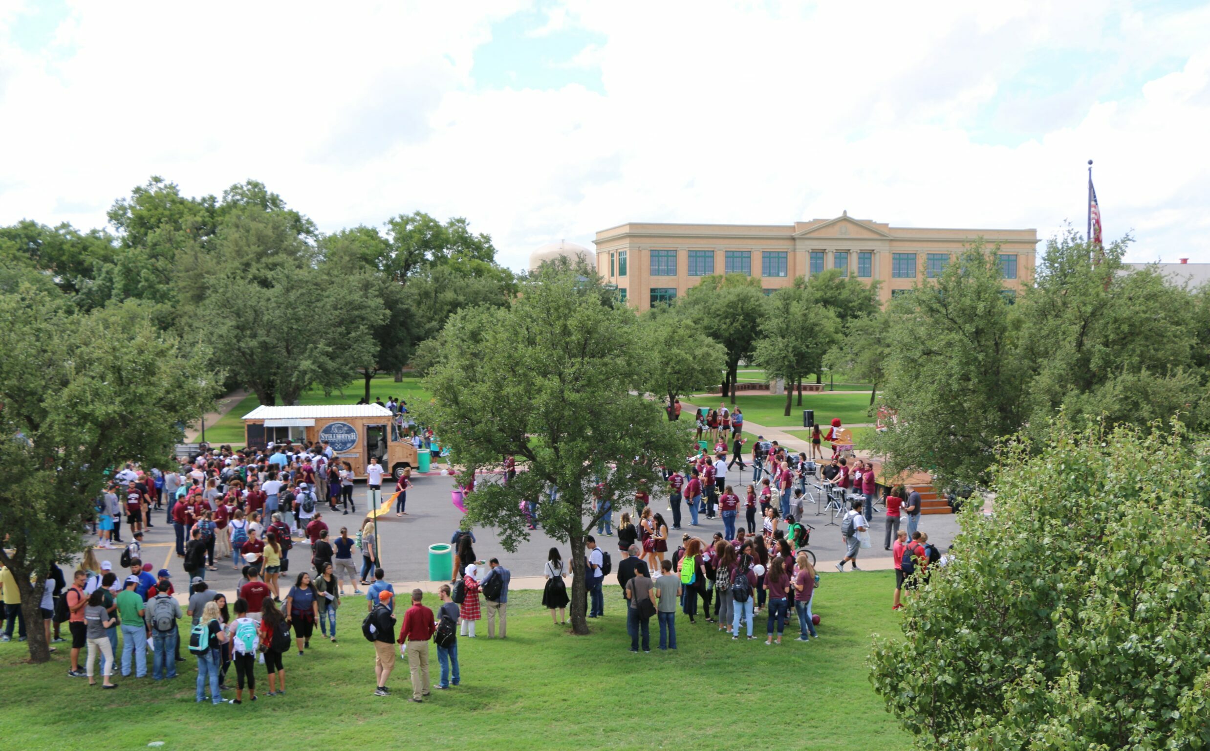 Group Event in front of Old Main