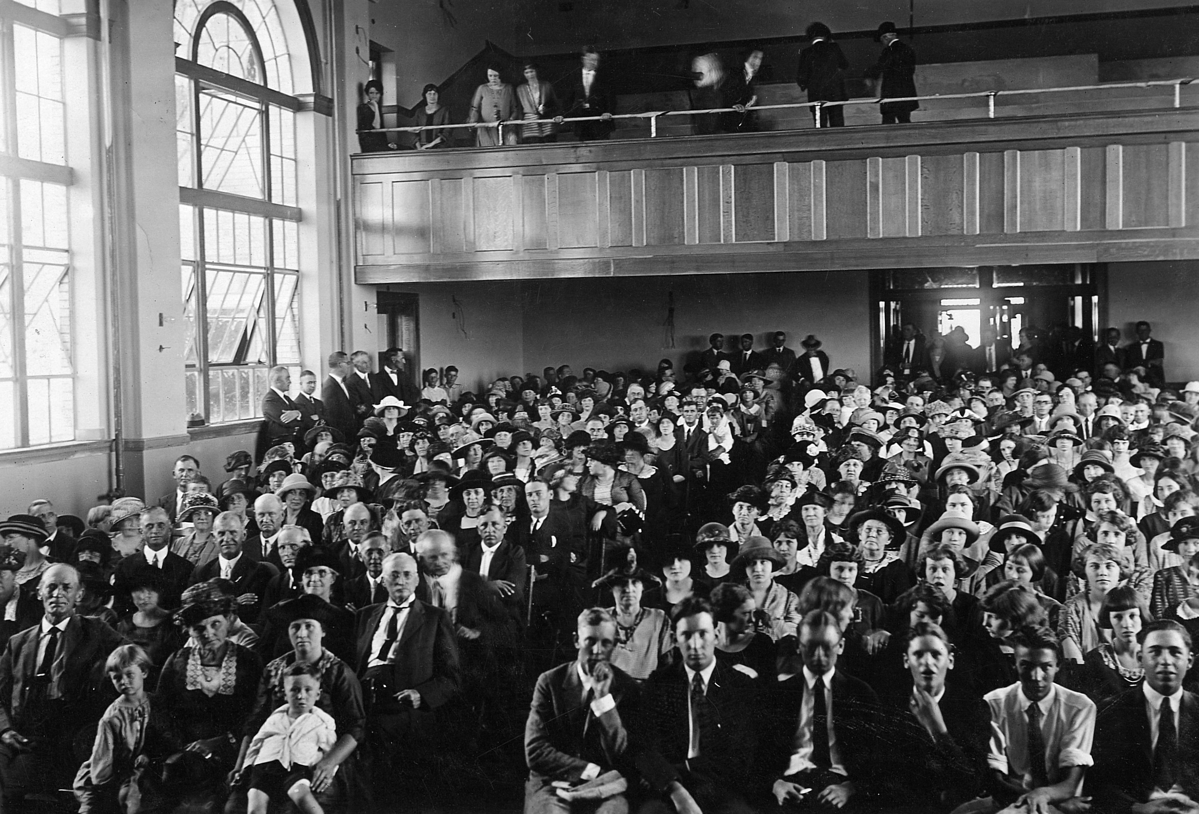 Opening Day 1923 left of Old Main auditorium